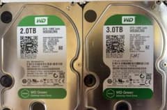 D*r様 WD GREENシリーズ★2TB HDD 3台セットで超超超お買い得品 WD Green 3.0TB & 2.0TB HDD 2台セット - メルカリ