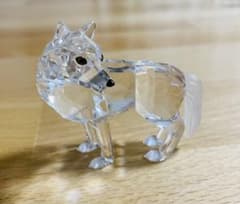Swarovski クリスタル オオカミ 置物 - メルカリ