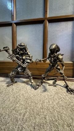 スクラップアート/廃材アート　プレデター スクラップアート プレデター&エイリアン 廃材アート - メルカリ