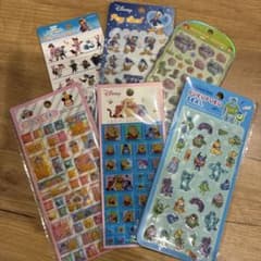 ひ*様 シール6枚セット　※タイル、ステッカー、ポップ、コットン、ぷくぷくのサムネイル