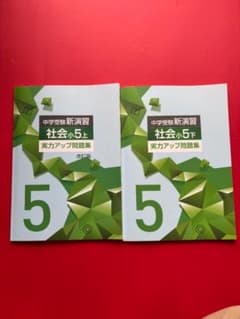 中学受験新演習 社会小5上・下 実力アップ問題集 2冊セットのサムネイル