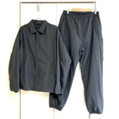 M L 極美品 無印良品 撥水保温コーチジャケット 裏起毛 グレー メンズ 