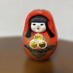 ​旧家蔵出し 時代物 姫だるま 張子人形 郷土玩具 骨董 アンティーク 置物 姫だるま 郷土玩具 張り子 置物 - メルカリ