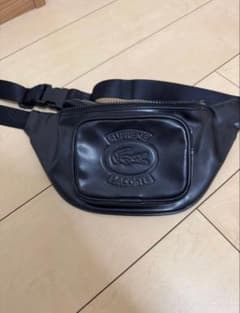 美品！SUPREME LACOSTE ボディバッグ ブラック - メルカリ