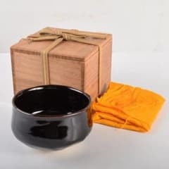茶道具　六代　高橋道八造　黒釉　茶碗　共箱　V　R4888 茶道具 六代 高橋道八造 黒釉 茶碗 共箱 V R4888 - メルカリ