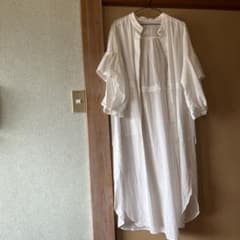 ホワイト ロングシャツ 長袖のサムネイル