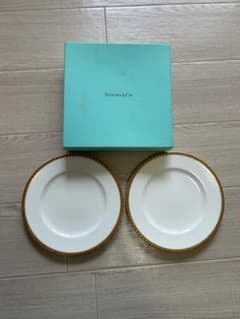 Tiffany & Co. ゴールドバンド 皿 プレート 2枚セット - メルカリ