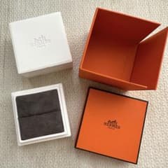 美品 エルメス HERMES 空箱 ジュエリーケース リングボックス オレンジ