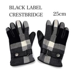 BLACKLABEL CRESTBRIDGE 手袋 羊革 タッチパネル対応 BLACK LABEL CRESTBRIDGE 羊革 チェック柄 手袋 グローブ - メルカリ
