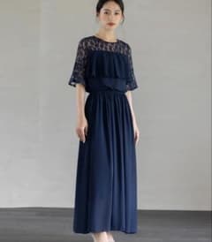 DRESS＋　ネイビー レースワンピースのサムネイル