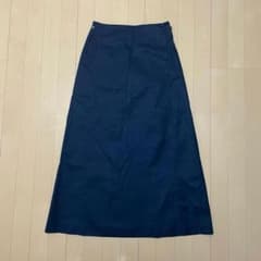 GALERIE VIE ロング フレアスカート ネイビー 綿100%