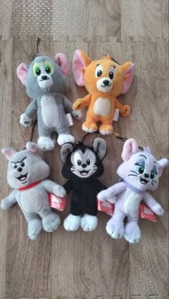 TOM & JERRY 톰과 제리 마스코트 봉제 인형 5 체 세트