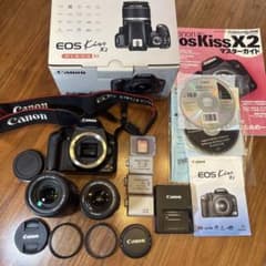 Canon EOS Kiss X2 デジタル一眼レフ レンズ2本付きのサムネイル