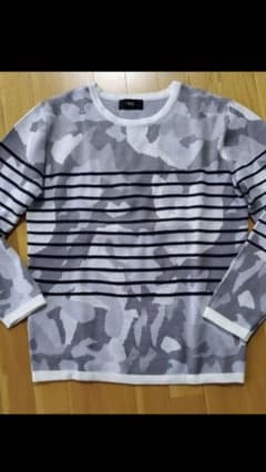 AZUL by moussy ボーダーニット　迷彩のサムネイル