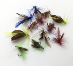 (J25) Lure/Fly Fishing Mountain Stream Hair Hooks 12-Piece Set