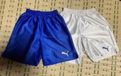 PUMA プーマ ハーフパンツ Mサイズ  青と白の2枚セットのサムネイル