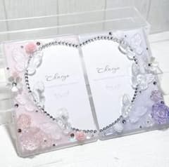 【15】トレカケース　硬質ケース　ハンドメイド　ピンク　紫　2個セット　B8のサムネイル