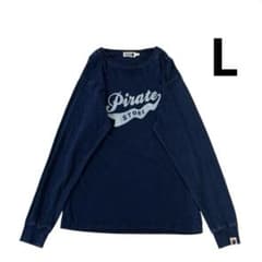 A bathing ape PIRATE STORE インディゴ ロンT L