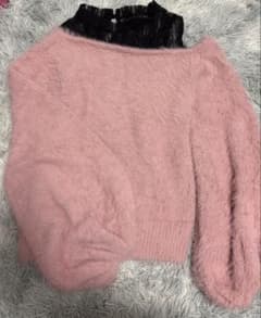 CECIL McBEE シャギーニットセーター　ピンクのサムネイル