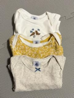 ベビー ロンパース 3点セット　プチバトー67cmのサムネイル
