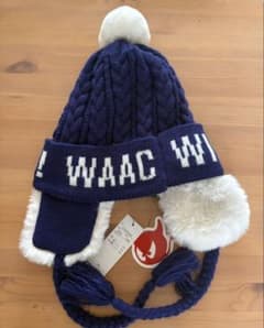 WAAC ニット帽 新品未使用 ポンポン付き ネイビー ゴルフ - メルカリ