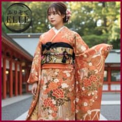 大特価！振袖フルセット(6点)成人式・高級古典柄・金彩加工・金駒刺繍