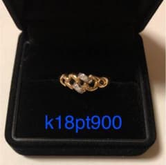 K18 Ptコンビ  ダイヤモンドリングのサムネイル