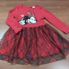H&M ディズニー ミニーマウス ワンピース (赤)のサムネイル