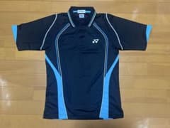 YONEX バドミントン ウェア ポロシャツ ブラック ブルー Sのサムネイル