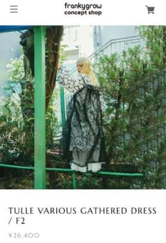 frankygrow TULLE VARIOUS GATHERED DRESSのサムネイル