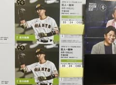 8/12 東京ドーム　巨人対阪神タイガース　飲み放題のサムネイル