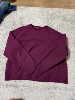 UNIQLO 長袖ニット パープル XLのサムネイル