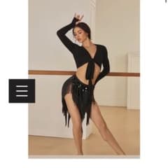 zym社交ダンス練習着 ラテンダンススカート フリンジスカート レッスン 