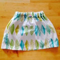<SALE!!>Hand Made♡リーフプリントのギャザースカートのサムネイル