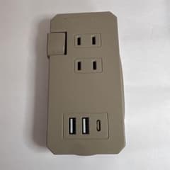 電源タップ コンセント 2口 USBポート付のサムネイル