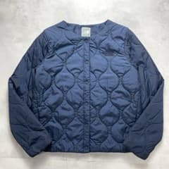 美品 ノースフェイス ノーカラーキルティング インナーダウン 