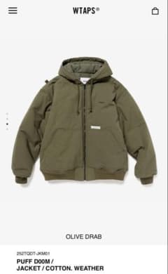 新品未使用 WTAPS DOOM JACKET Sサイズ ジャケット パーカー WTAPS PUFF DOOM Olive L - メルカリ