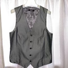 Lui's ジレ グレー　裏地ペイズリー サイズＳのサムネイル
