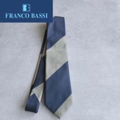 26年新作FRANCOBASSI フランコバッシ 定番ワイドストライプ新品タイ