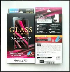 Galaxy A20/A21 透過度92%スーパークリアガラスフィルムのサムネイル