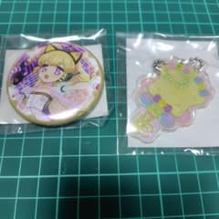 プリパラ 夢川ゆい まるくじ 缶バッジ キーチャーム アクリル