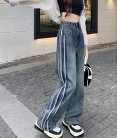 DIAVEL サイドフリンジ ワイド デニム Mのサムネイル