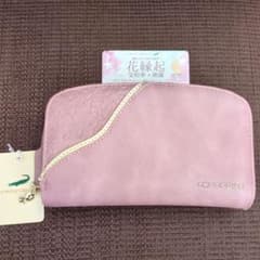 CROCODILE 二つ折り財布 ウスアカ 花縁起 宝相華のサムネイル