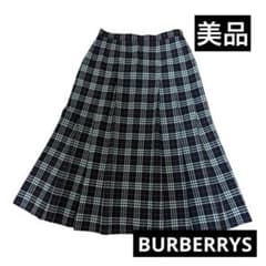 ♠️レア♠️Burberry's♠️ネイビープリーツスカート♠️チェック ☆美品 バーバリーズ ヴィンテージ チェック柄 プリーツスカート