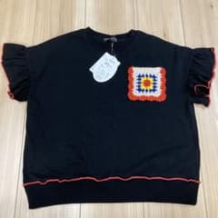 黒 Tシャツ 130サイズ フリル袖のサムネイル