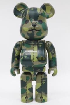 【希少】BE@RBRICK BAPE 1st CAMO YELLOW 100%のサムネイル