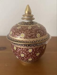 ベンジャロン焼き 香合 蓋物 タイ伝統工芸品のサムネイル