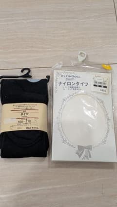 MUJI ELFINDOLL キッズタイツ 2点セットのサムネイル