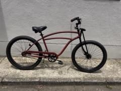 HBBC deluxeビーチクルーザー マットレッド スプリンガーフォーク HBBC deluxeビーチクルーザー マットレッド スプリンガーフォーク