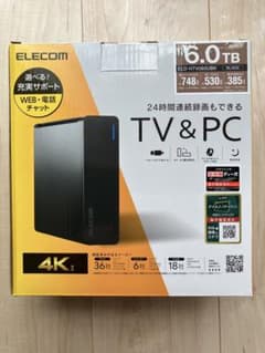 【特別値引中！ 】ELECOM 外付けハードディスク ELD-HTV060UBKのサムネイル